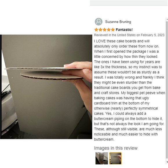 QIQEE Food-Grade Cardboard Cake Plates - 40 PACK!! 🎂🎂 - Picture 3 of 8